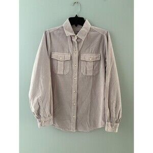 GAP Corduroy Shirt Size M Purple Orchid Utility Button Down Mini Cord